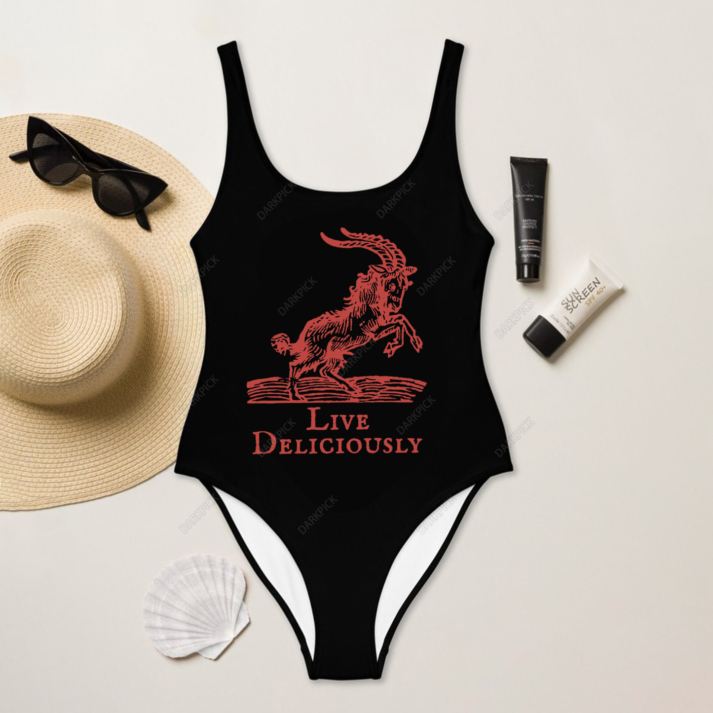 The Witch Live Deliciously One Piece Swimsuit