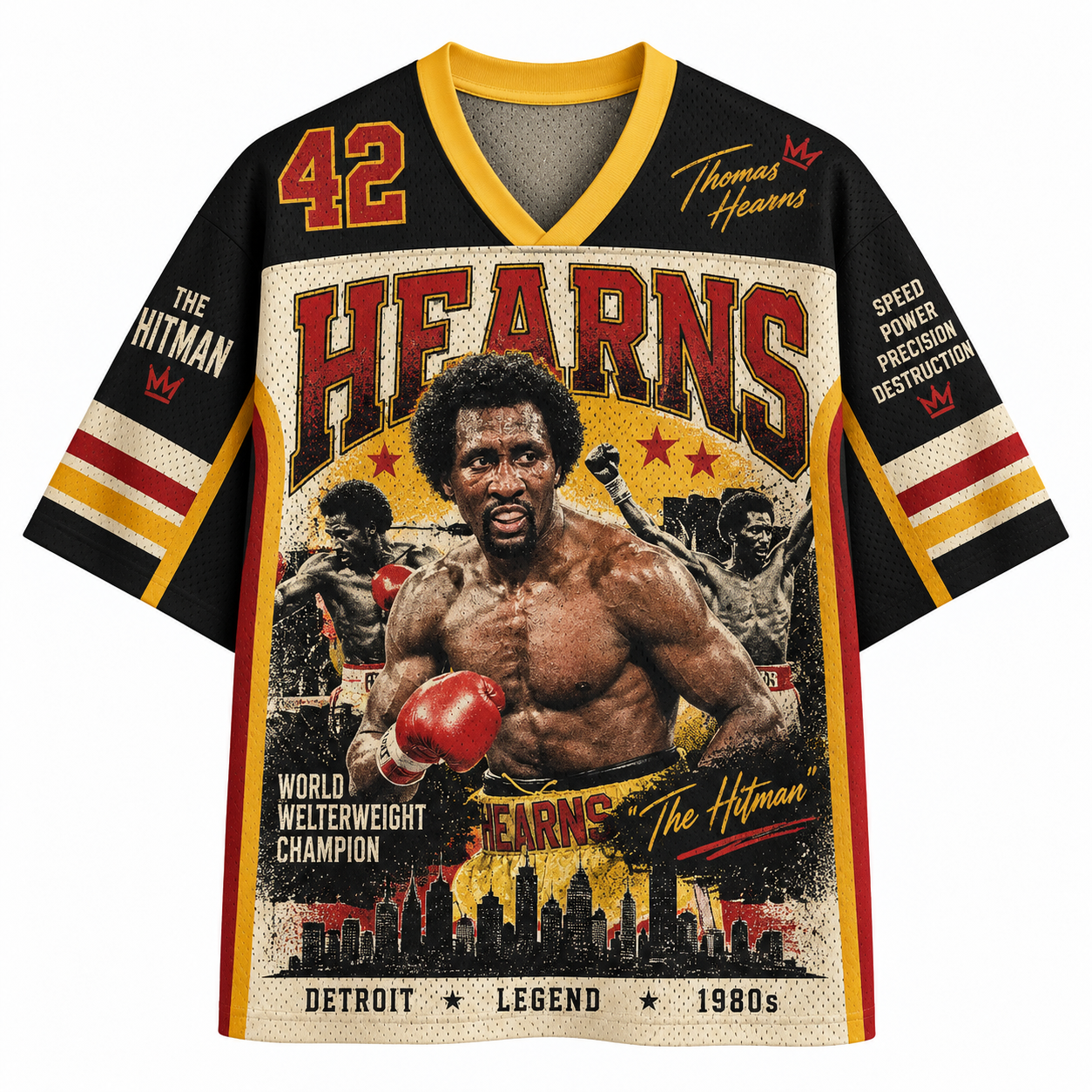 Thomas Hearns 'The Hitman' Retro Jersey Shirts