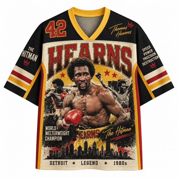 Thomas Hearns 'The Hitman' Retro Jersey Shirts