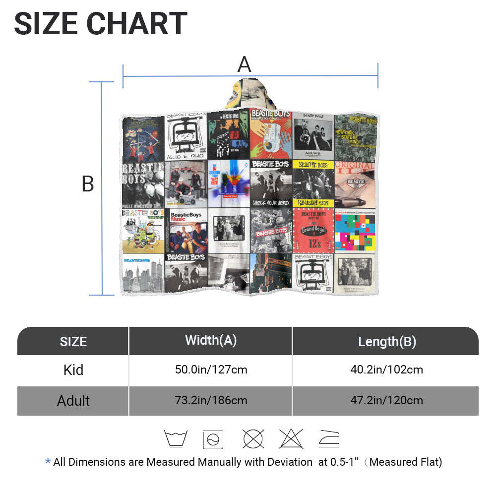 Beastie Boys Wearable Hooded Blanket – Iconic Album Cover Cozy Music Quilt