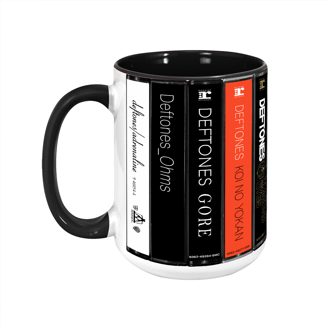 Deftones Albums Cassette Collection Retro Accent Edge-to-Edge Printed Mug