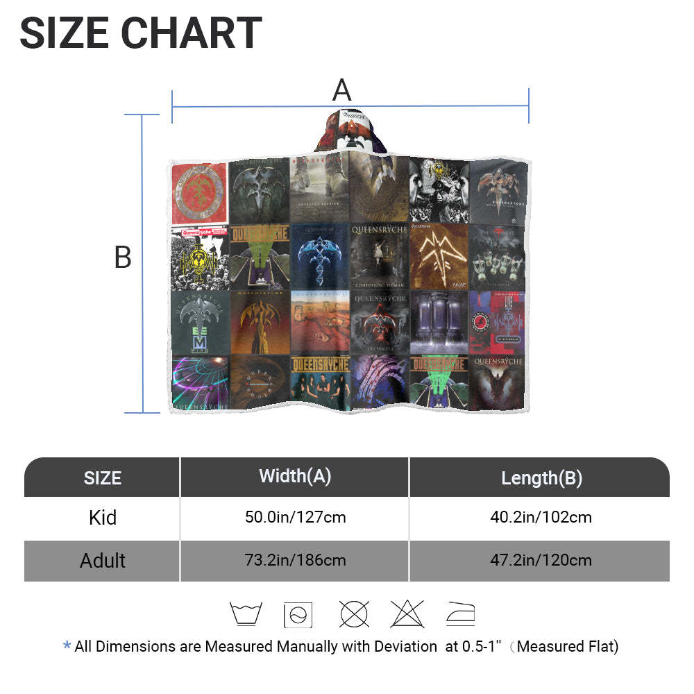 Queensrÿche Wearable Hooded Blanket – Progressive Metal Power You Can Wear