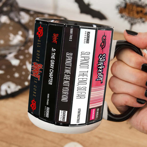 Slipknot Albums Cassette Collection Retro Accent Edge-to-Edge Printed Mug