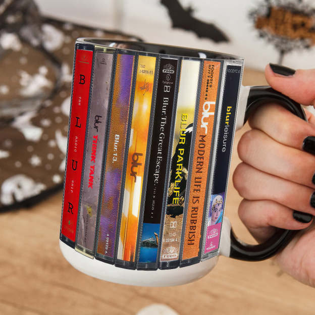 Blur Albums Cassette Retro Collection Accent Mug