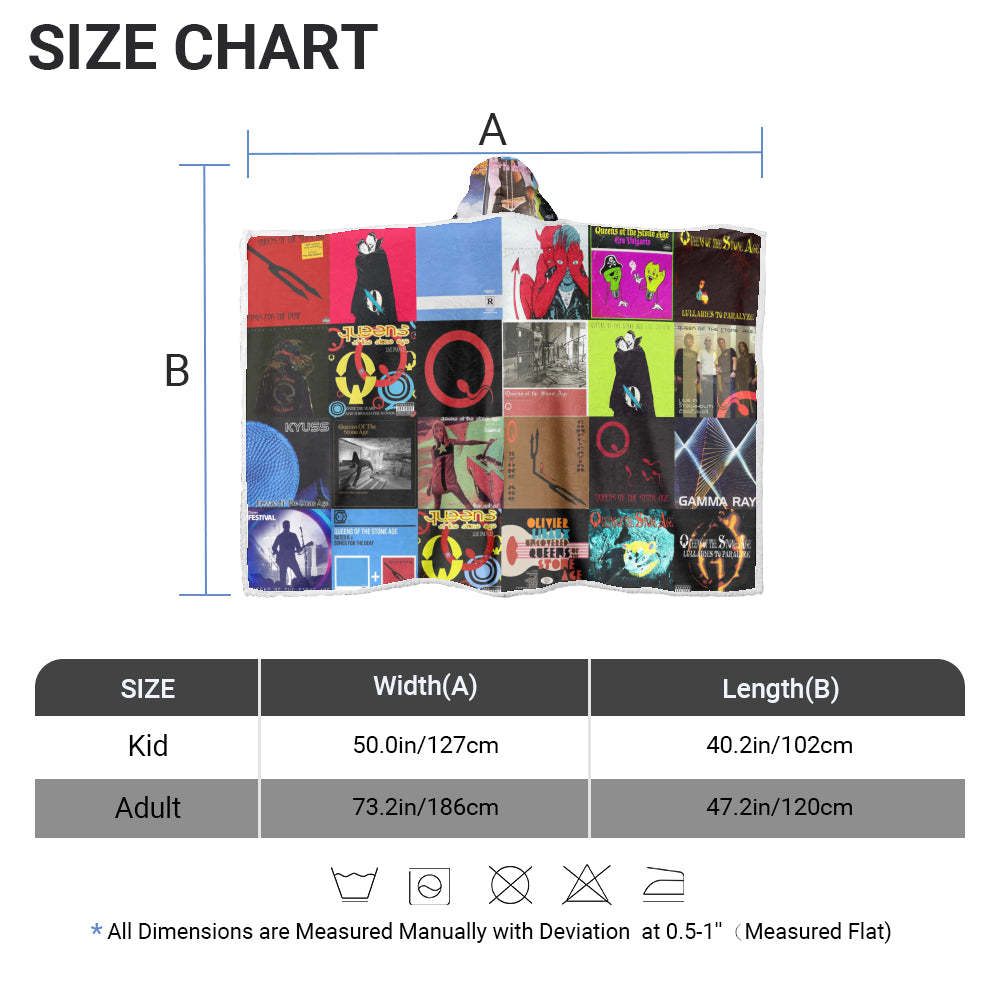 Queens of the Stone Age Wearable Hooded Blanket – Desert Rock Vibes You Can Wear