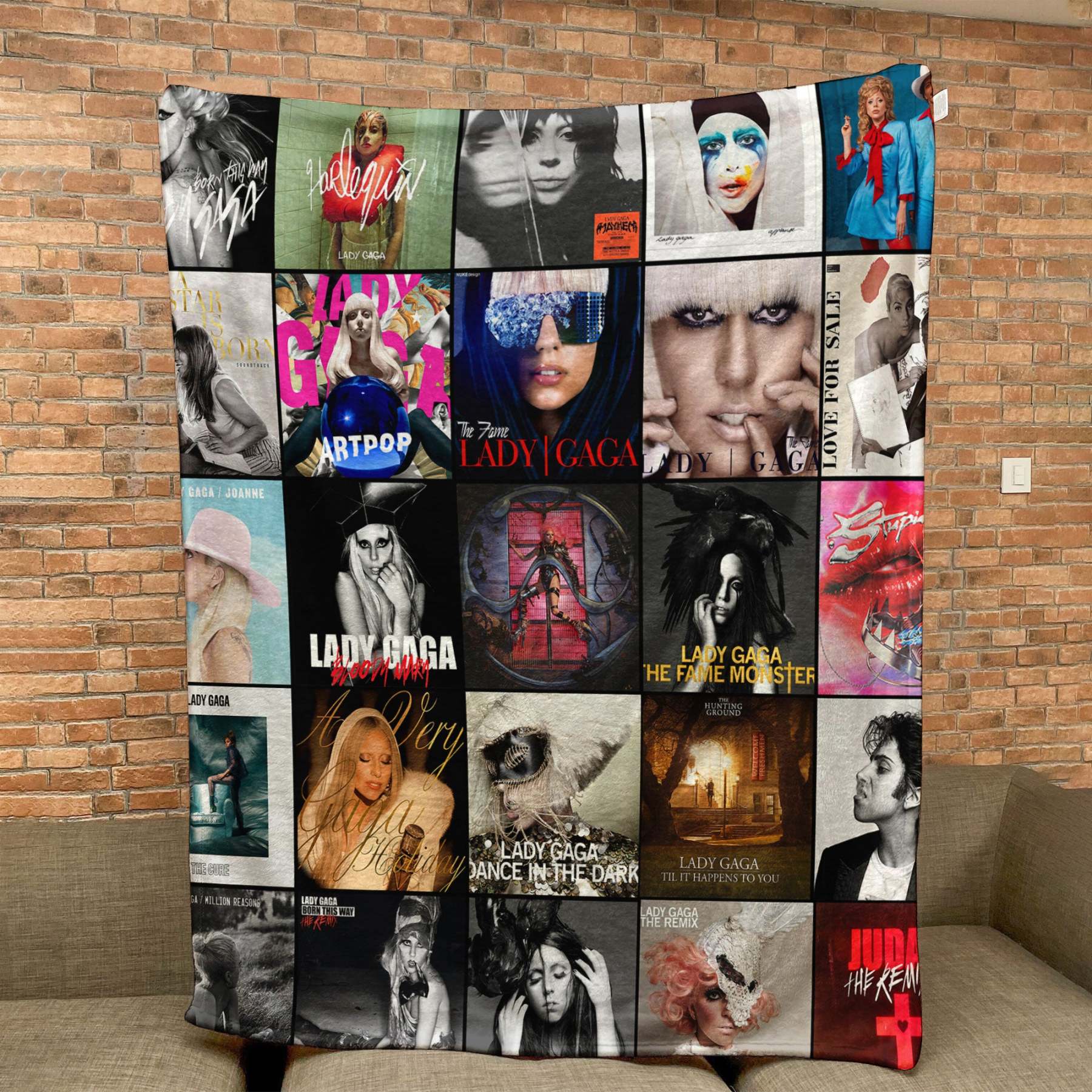 Lady Gaga Sherpa Blanket – A Bold Pop-Art Tribute for True Fans