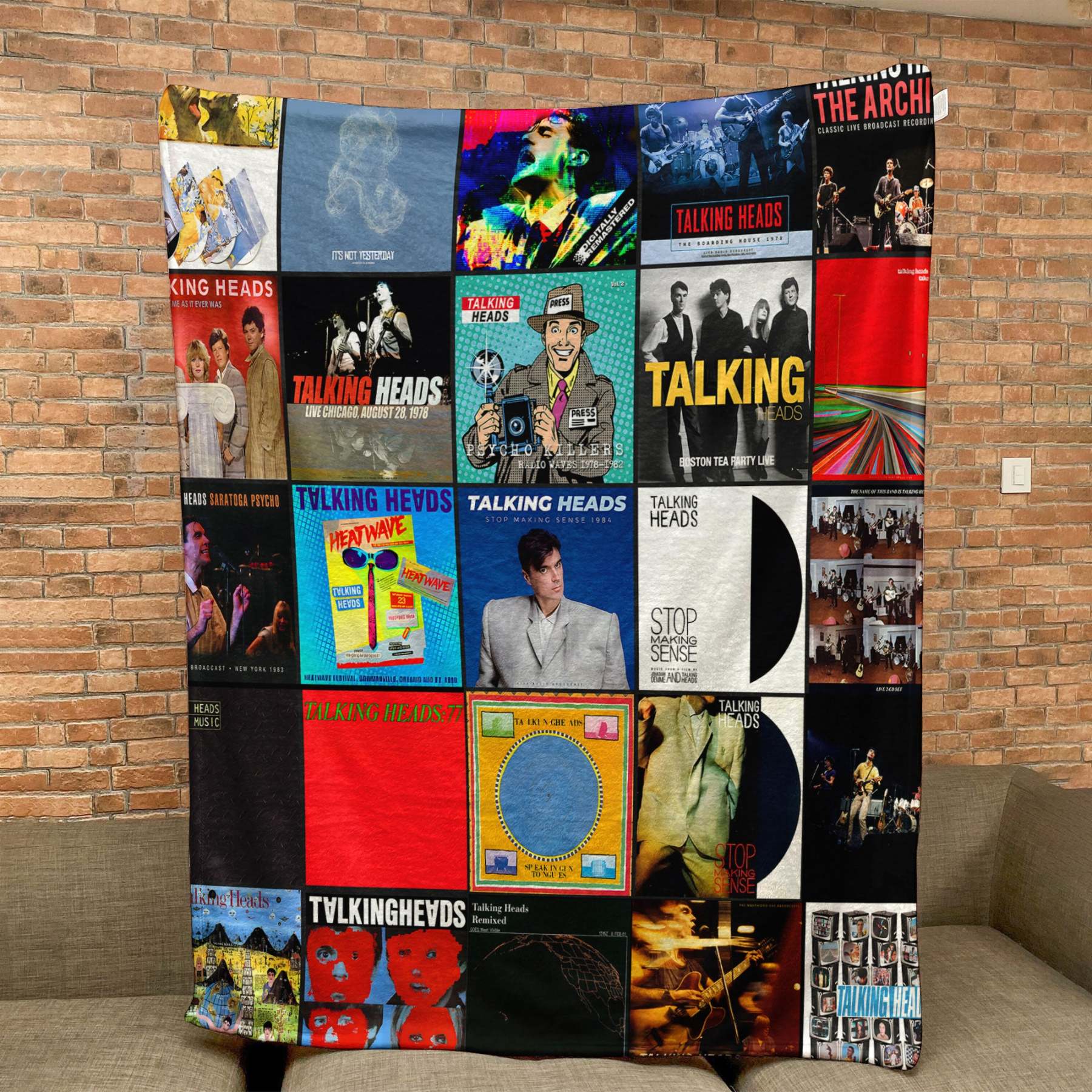 Talking Heads Sherpa Blanket – Art Rock Warmth Wrapped in Iconic Album