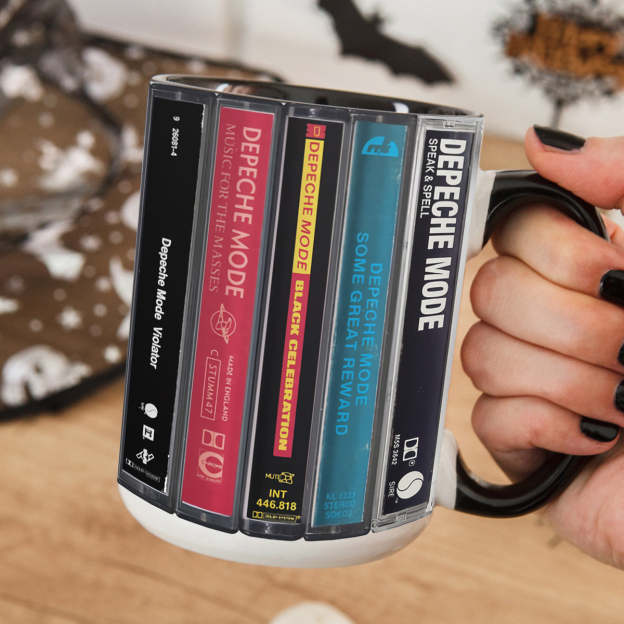 Depeche Mode Albums Cassette Retro Collection Accent Mug