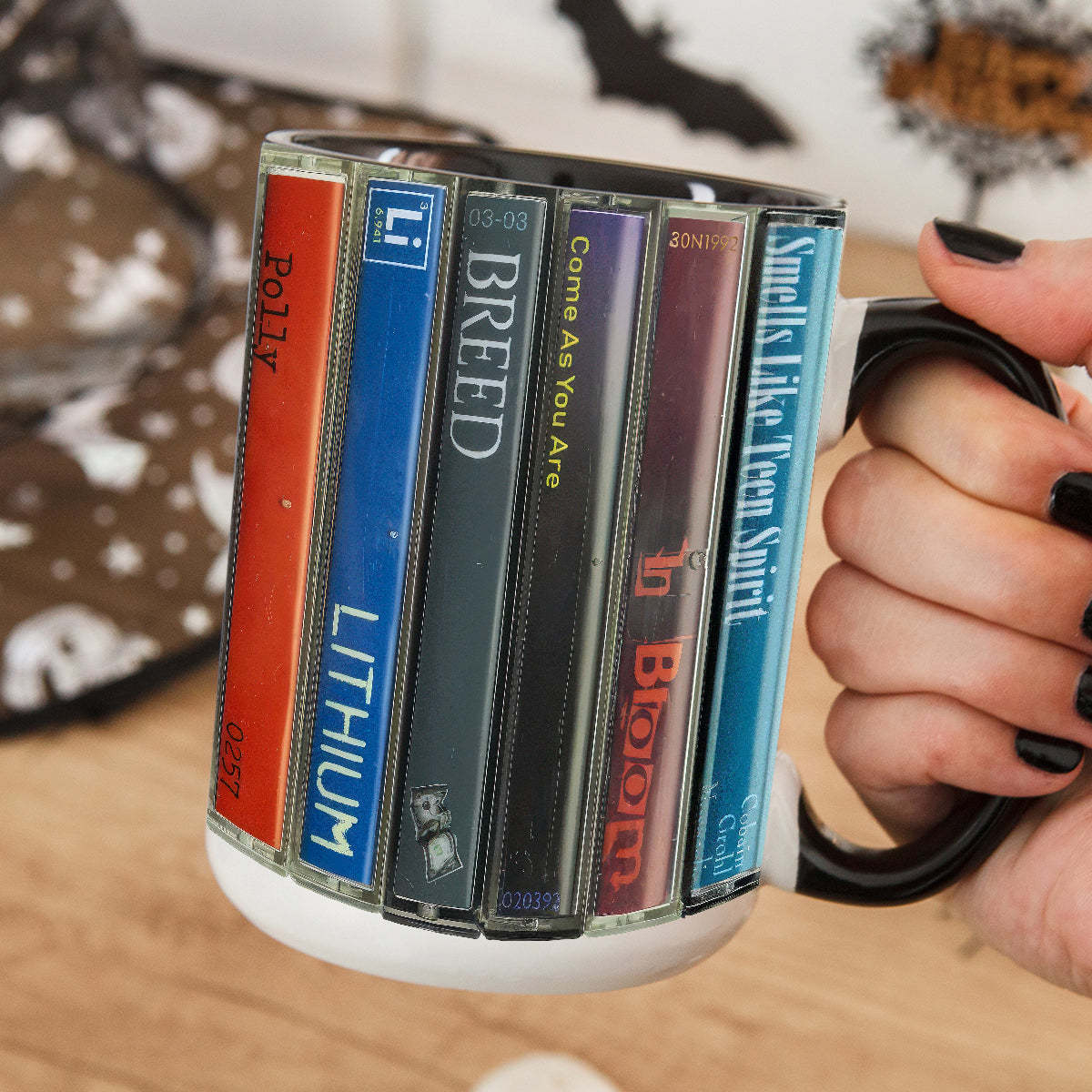 Nirvana Nevermind Album Cassette Retro Accent Mug