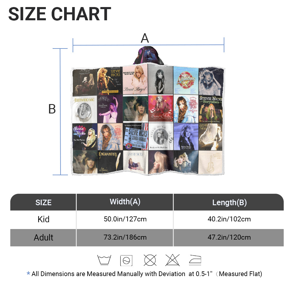 Stevie Nicks Album Art Wearable Hooded Blanket – Retro Music Gift