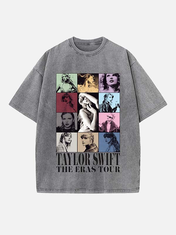 Taylor Swift Print Round Neck T-shirt