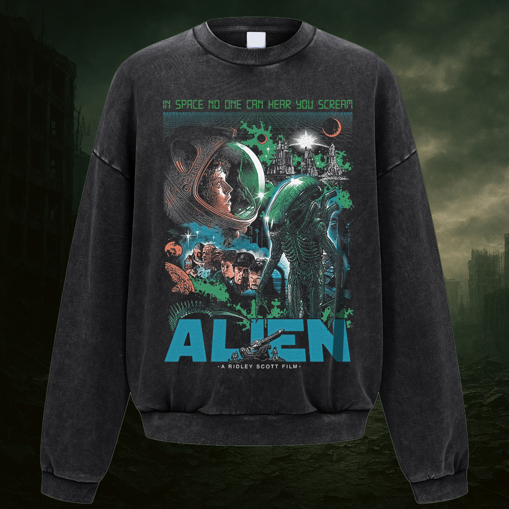 Alien Movie In Space No One Can Hear You Scream Sweatshirt