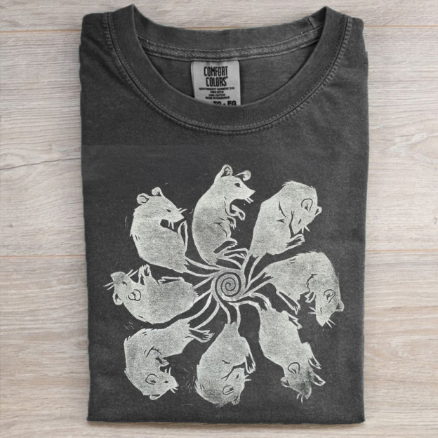 Hand-printed Rat King T-shirt