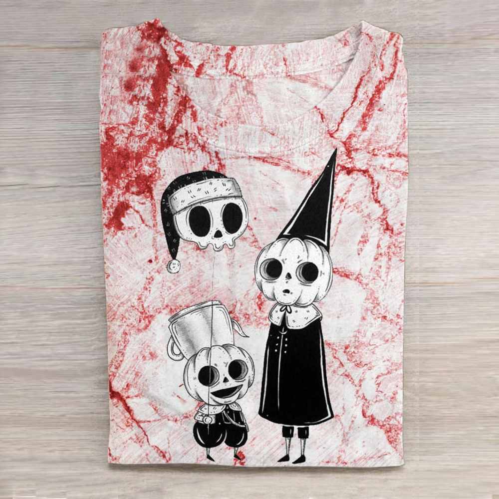 Cute Skull Crew Neck T-shirt