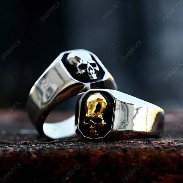 Shiny Skull Stainless Steel Ring