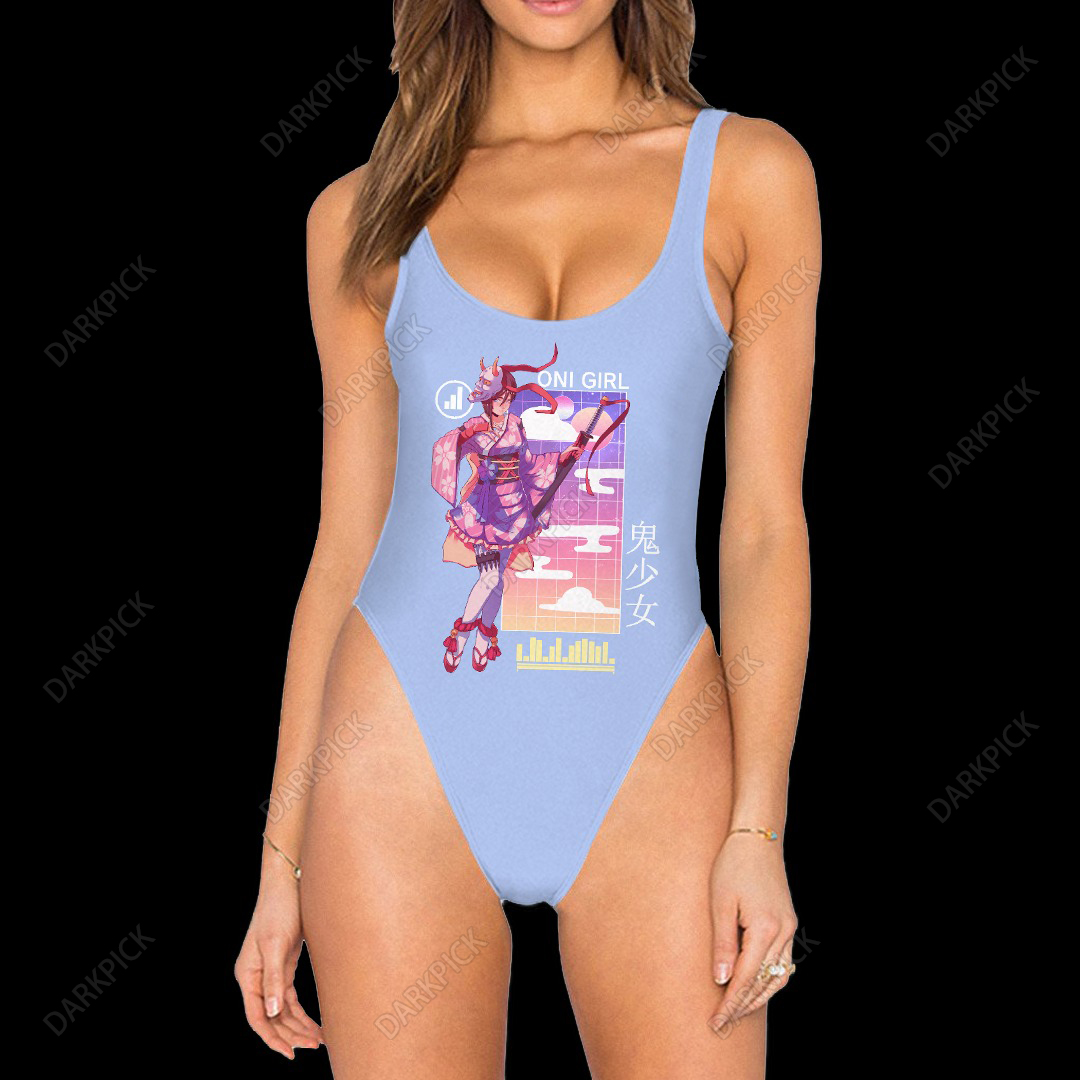 Oni Girl High Legged One Piece Swimsuit