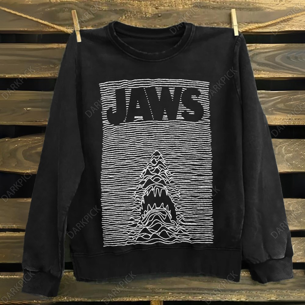 Unisex Cotton Jaws Shark Joy Division  Sweatshirt