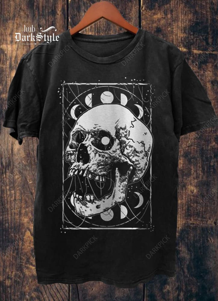 Gothic Skull Moon Phases Unisex Classic T-Shirt