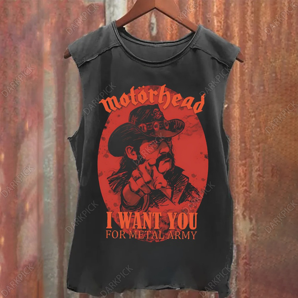 Unisex Vintage Washed Motorhead Tank Top