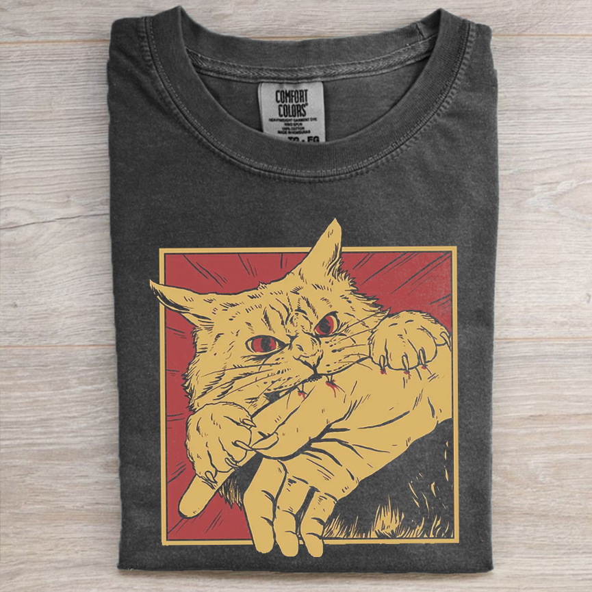 Vintage Cat Bite T-shirt