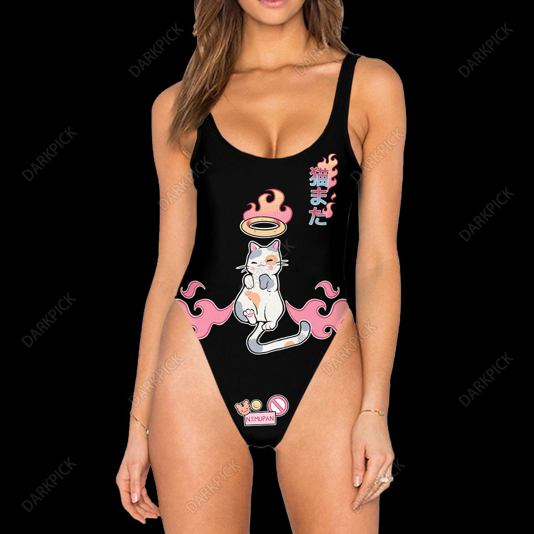 Nekomata High Legged One Piece Swimsuit