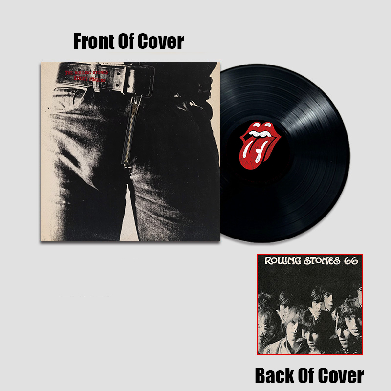 The Rolling Stones Band Simulated Concert Record Vinyl Discs Decorate The Room Walls