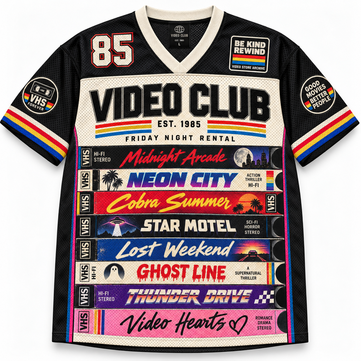 Video Club Est 1985 Friday Night Rental Jersey