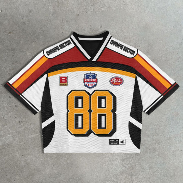 3D digital printing hot selling T-shirt retro fashion casual sports jersey-14