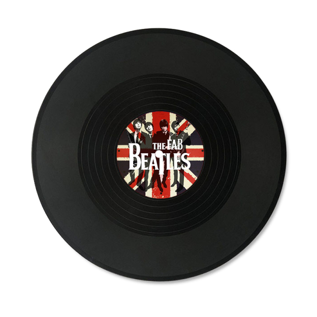 The Beatles Band Simulated Concert Record Vinyl Discs Decorate The Room Walls