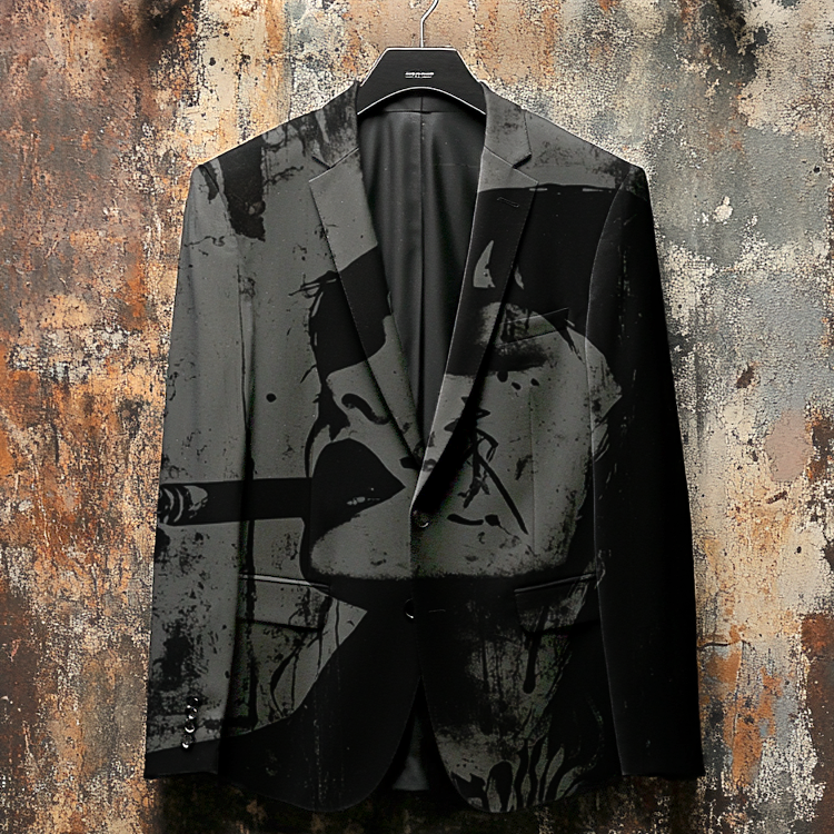 Dark Art Casual Graffiti Unisex Suit Jacket