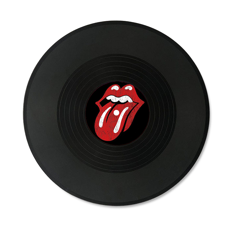 The Rolling Stones Band Simulated Concert Record Vinyl Discs Decorate The Room Walls