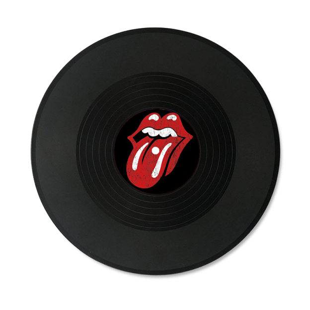 The Rolling Stones Band Simulated Concert Record Vinyl Discs Decorate The Room Walls