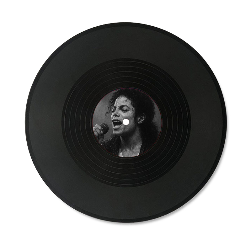 Michael Jackson Thriller 25 Simulated Concert Record Vinyl Discs Decorate The Room Walls