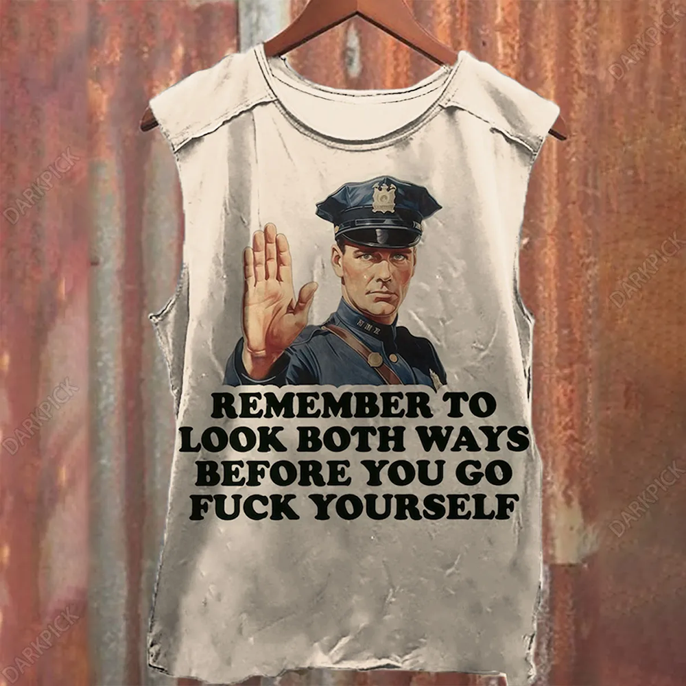 Go Fuck Yourself Funny Print 100% Cotton Casual Tank Top