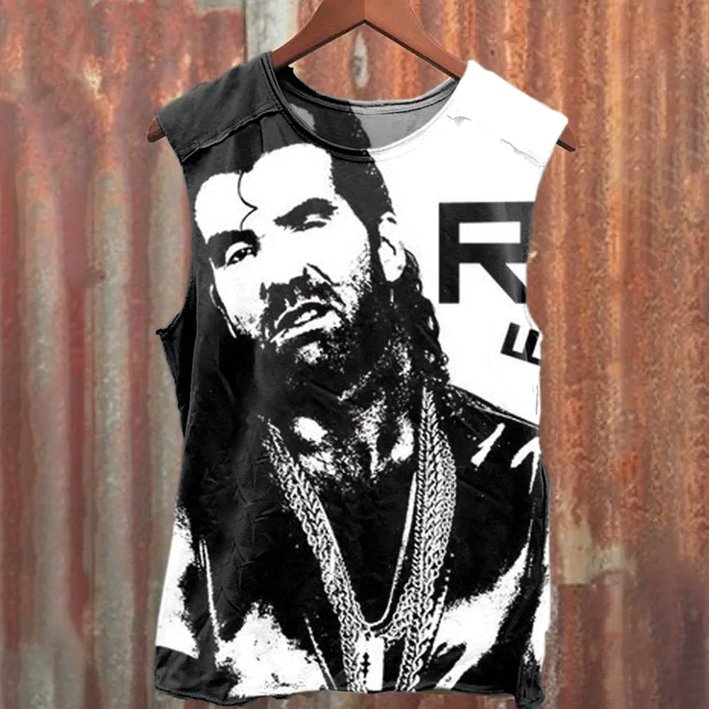 Unisex Wrestling Superstar Art Illustration Print Casual Tank Top