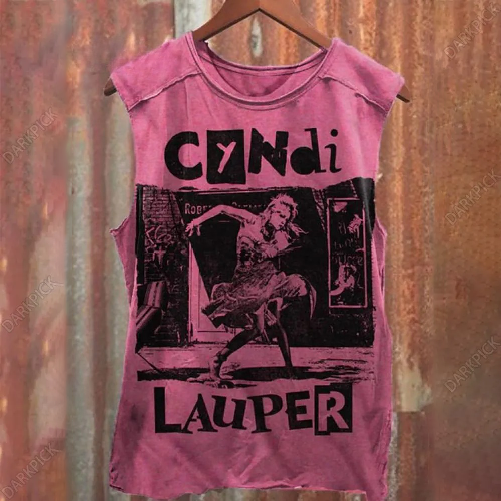 Retro Pink She's So Unusual Cyndi Lauper Unisex Classic Tank Top