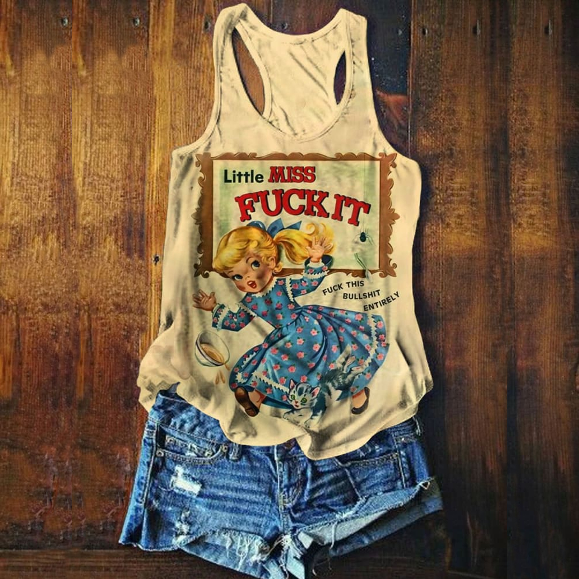 Retro Funny Art Print Childhood Ruined Tank Top