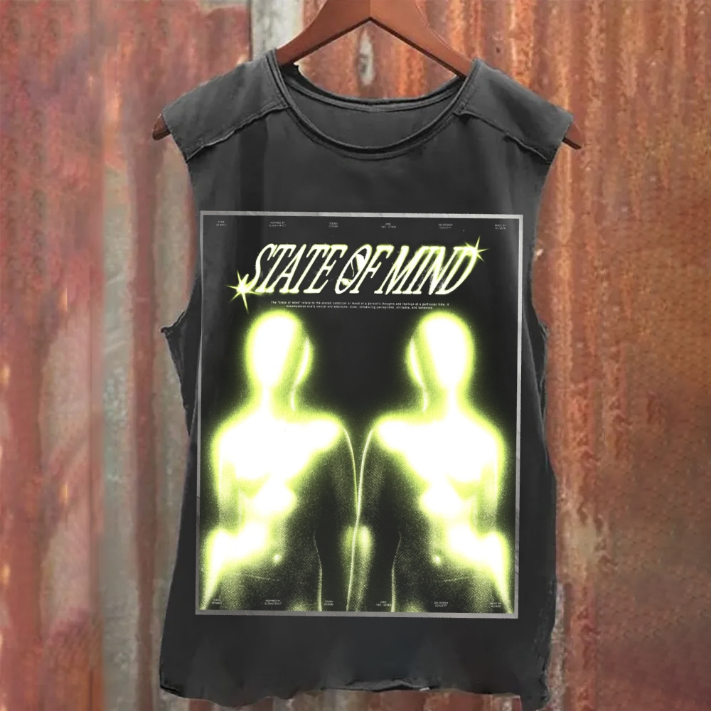 Unisex Vintage Art Illustration Tank Top