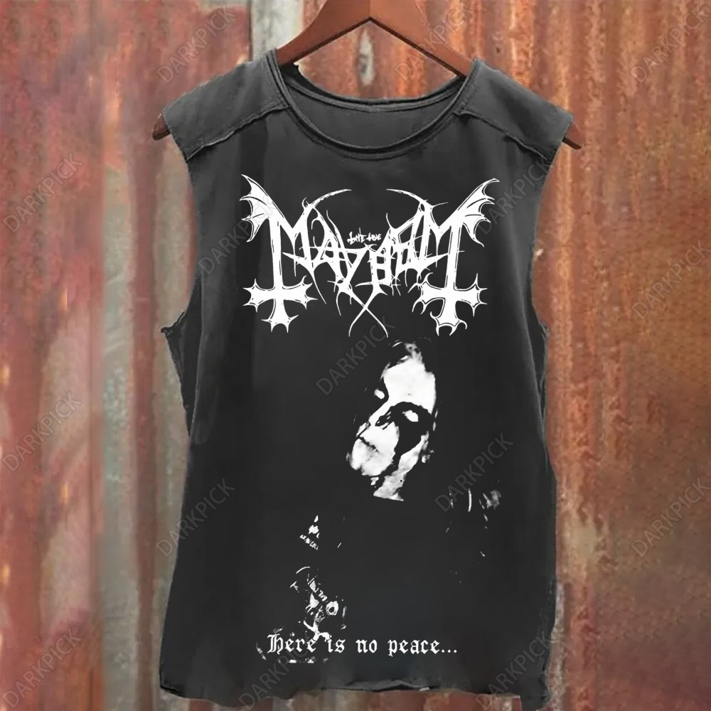 Unisex Vintage Mayhem Black metal Tank Top
