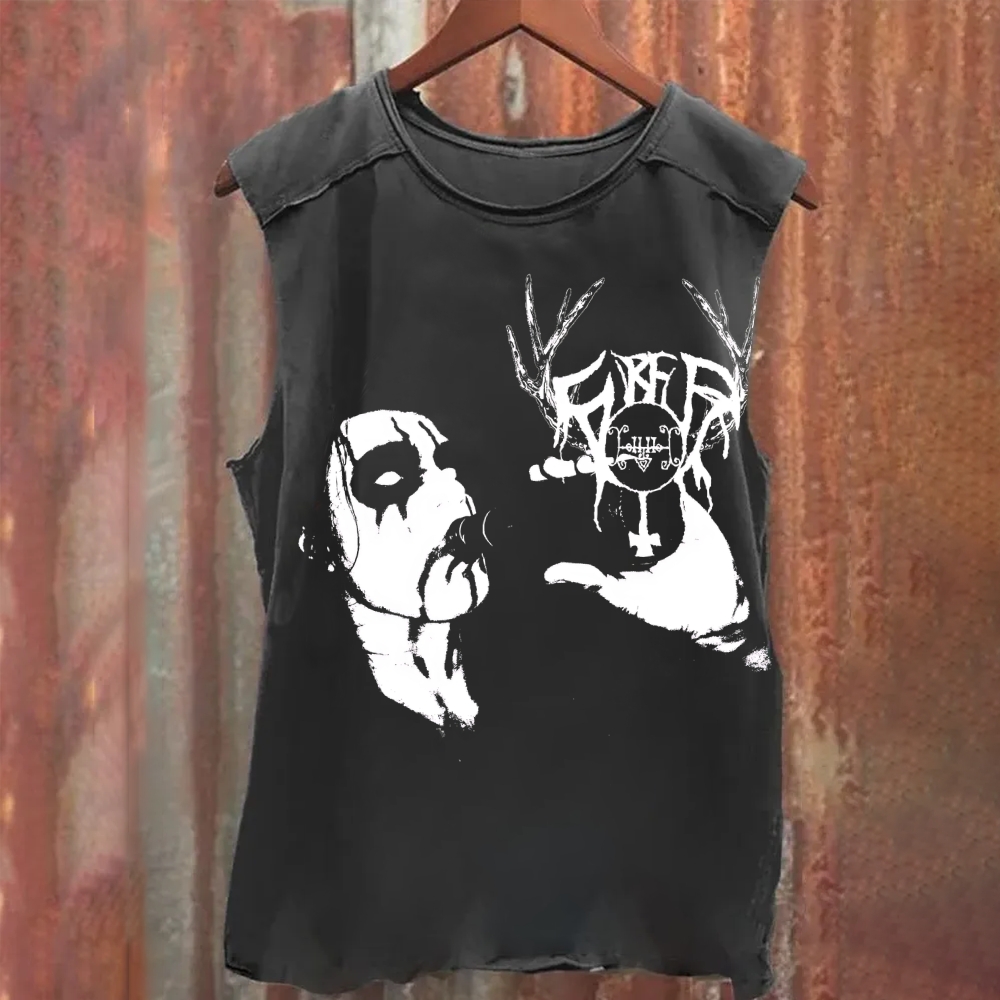 Unisex Vintage Furfur-I Am The Fog CD cover Tank Top