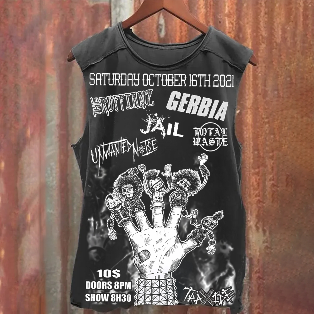 Unisex mit lustigem Kunstillustrations-Aufdruck Tank Top