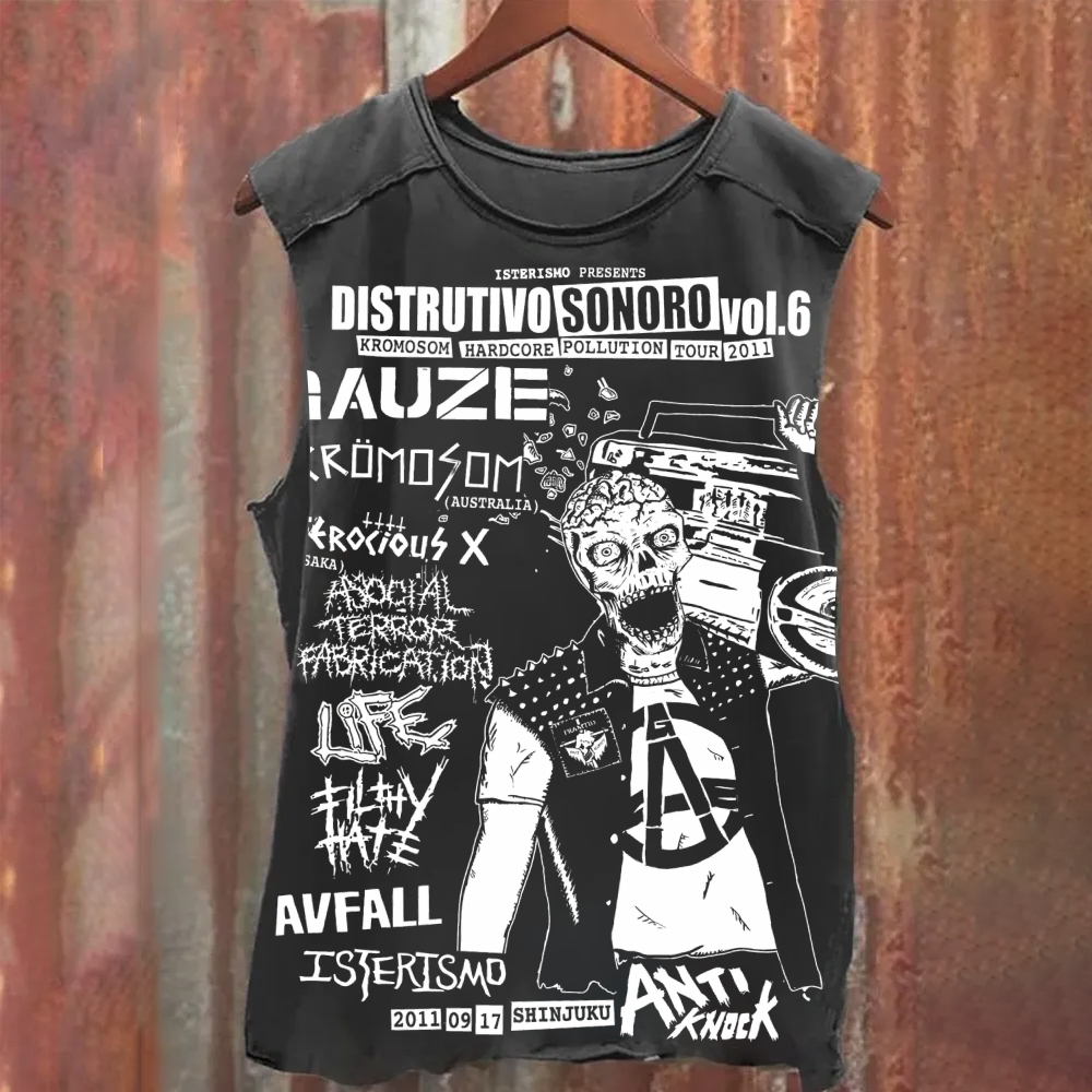 Unisex Vintage KROMOSOM  print Tank Top