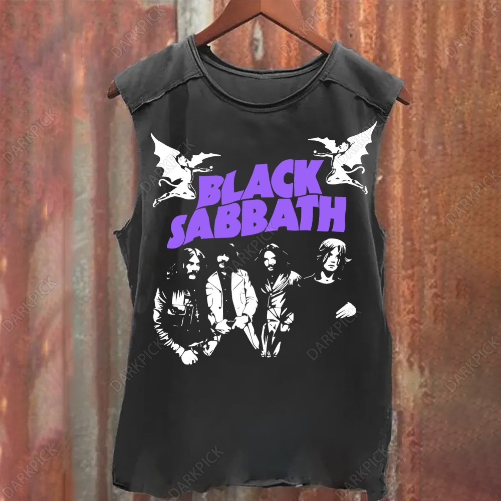 Unisex Vintage Black Sabbath   Tank Top