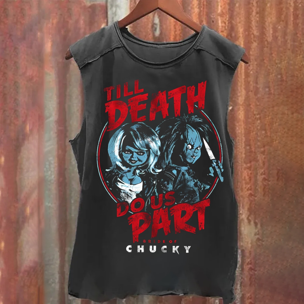 Unisex Vintage  Chucky and Tiffany Tank Top