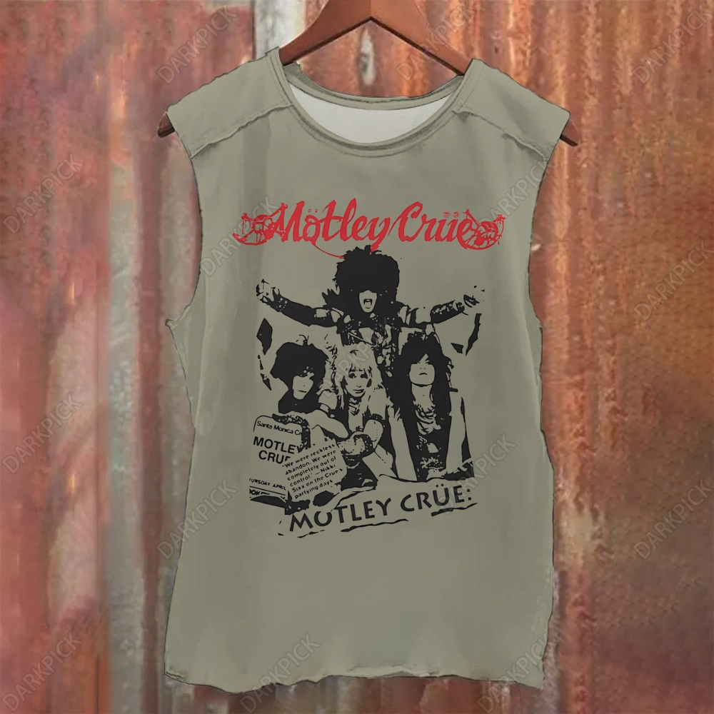 Unisex Casual  MOTLEY CRUE BAND  Printed Tank Top