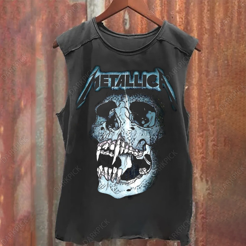 Unisex Vintage Washed Metallica Band  Tank Top