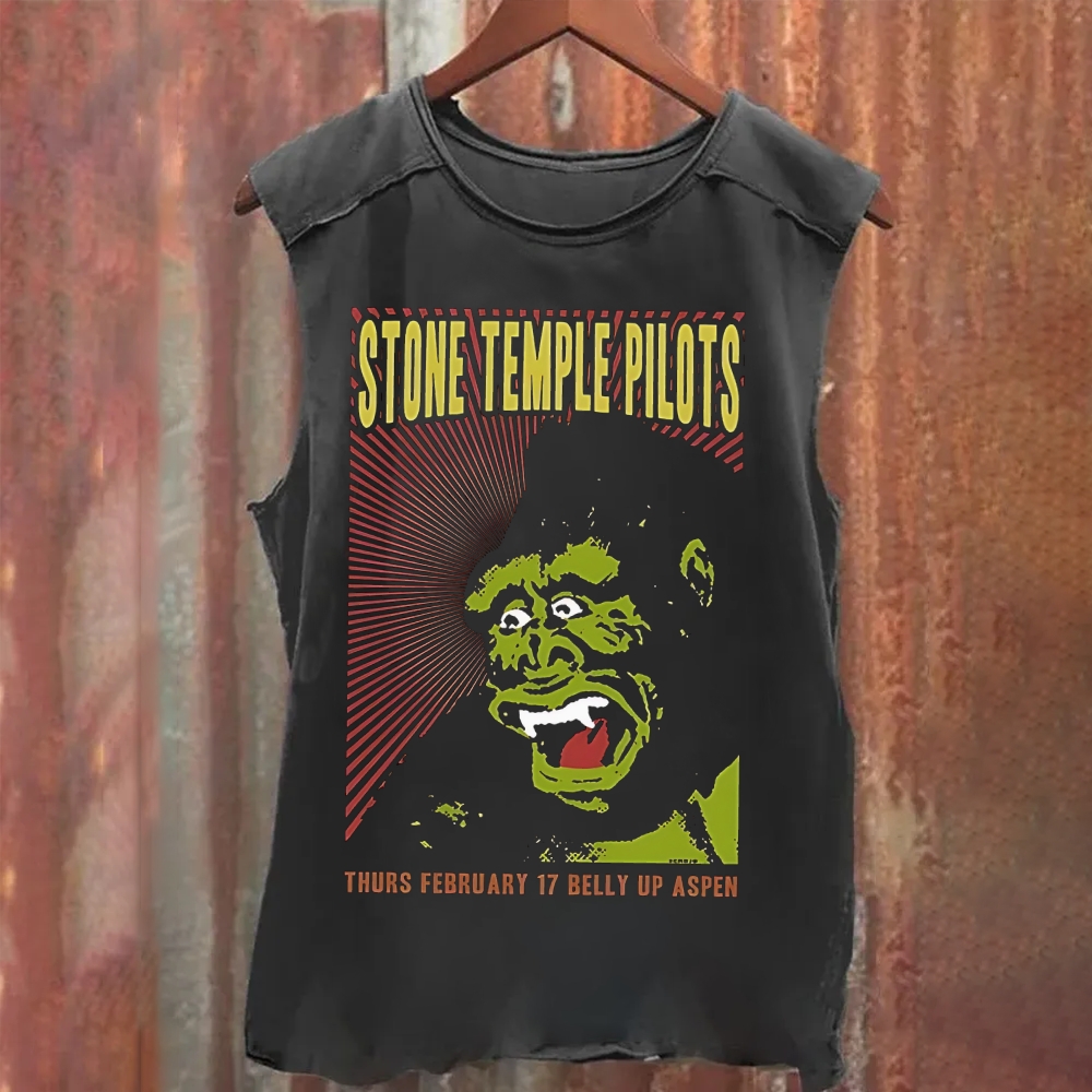 Unisex Vintage Washed Stone Temple Pilots  Tank Top