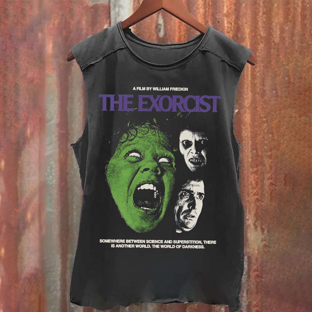 Unisex Vintage Washed  the exorcist Tank Top