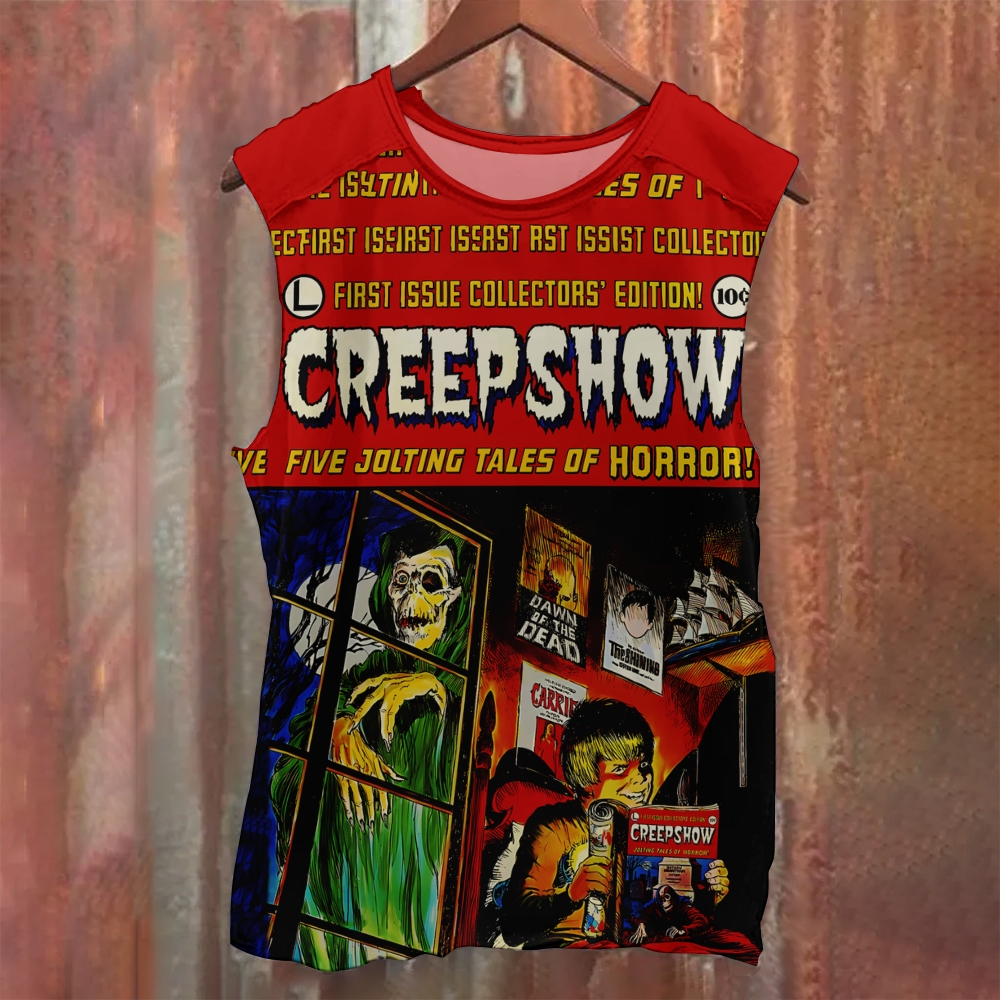 Unisex Casual  Creepshow Printed Tank Top