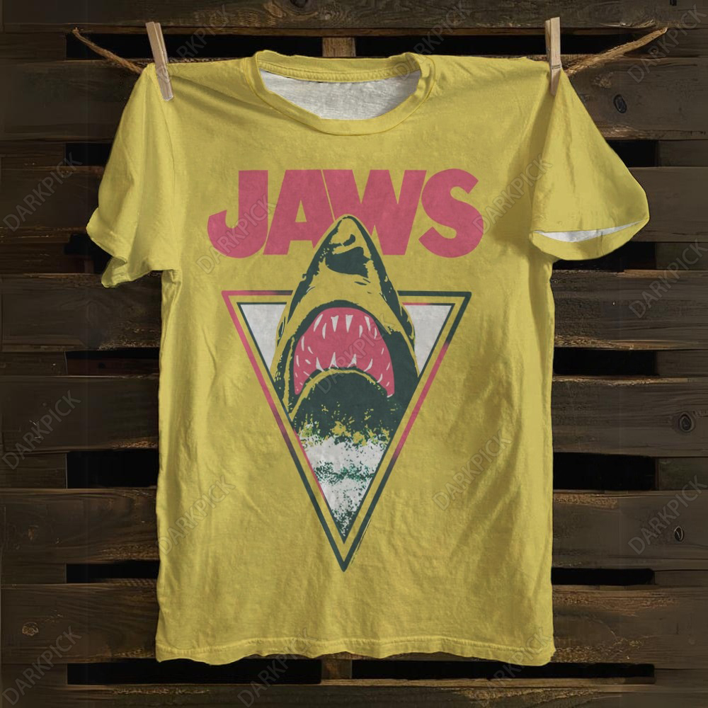 Unisex Vintage Washed Jaws Shark Teeth T-Shirt